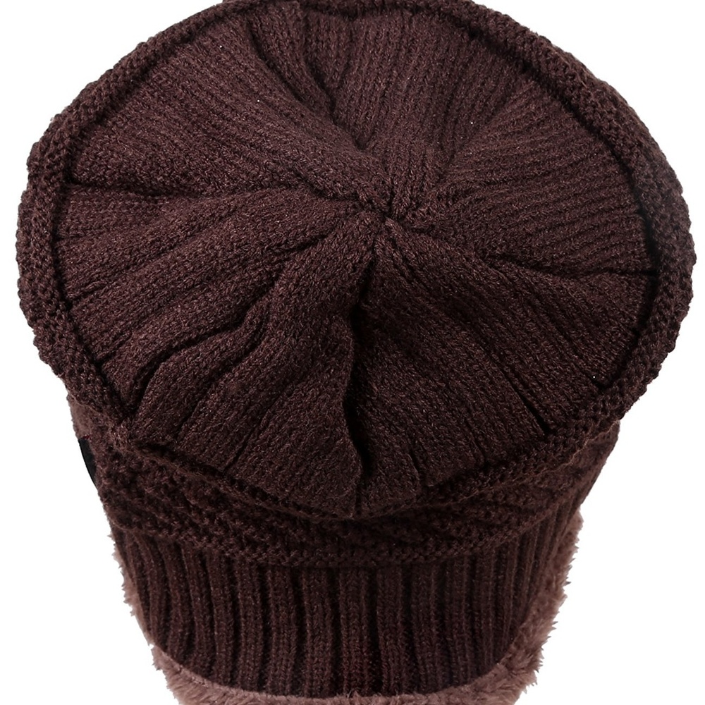 Winter Knit Skull Cap Woolen Slouchy Beanie Hat - Picture 3 of 5